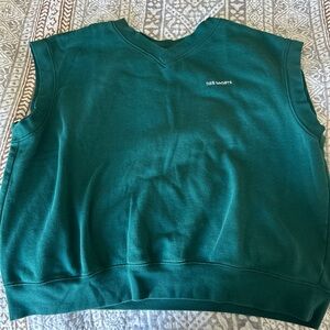 Divided Teal Green Sleeveless Sweatshirt Vest